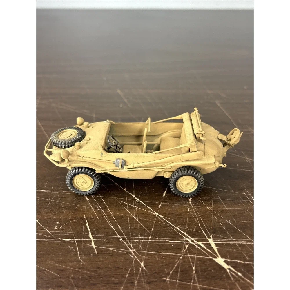 Built 1:35 WWII Tan‎ Desert German Schwimmwagen Painted Italeri Soldier Vehicle